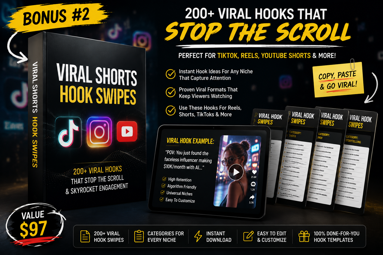 Bonus #2 — Viral Shorts Hook Swipes
